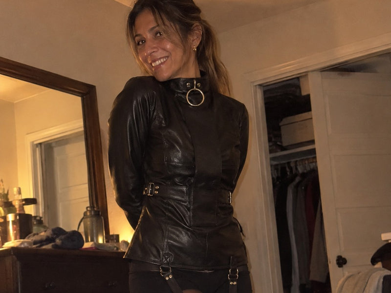 Customer photo from a review of the Bondage Jacket