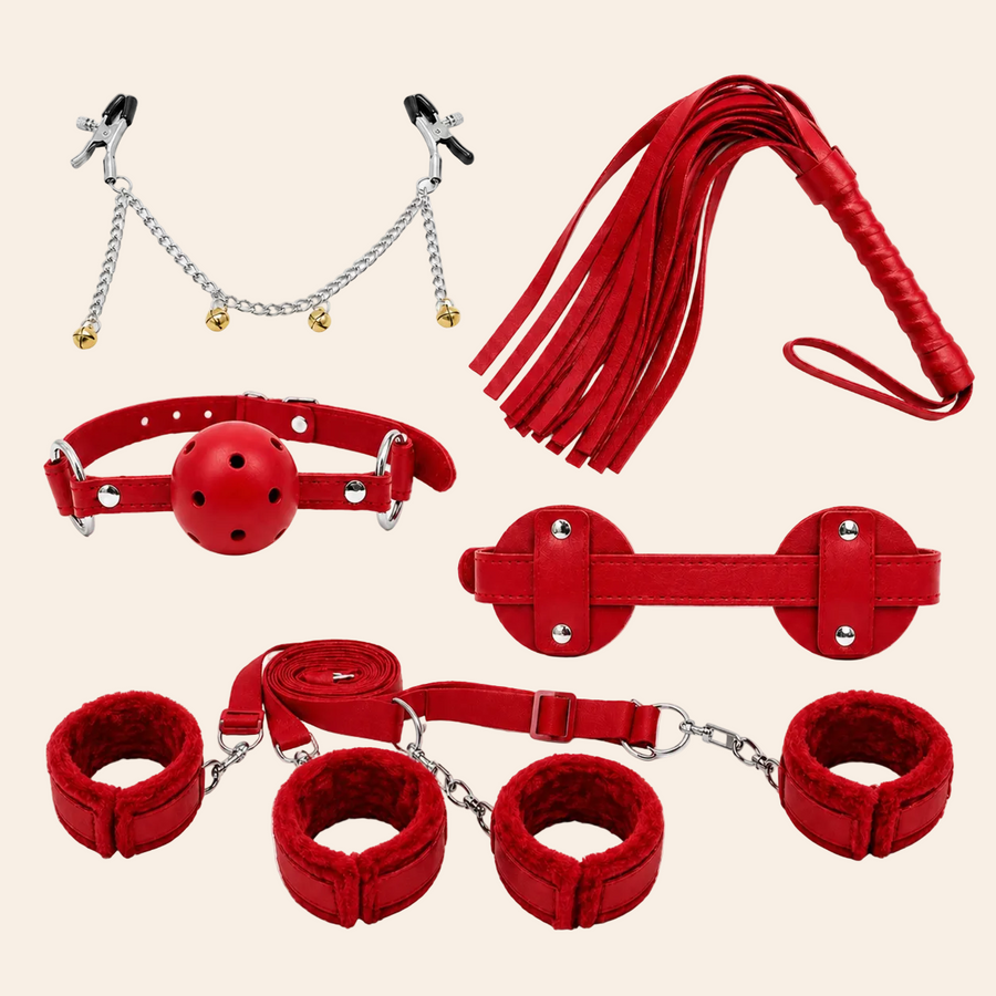Bed Restraint Kit (5 Piece) in Red