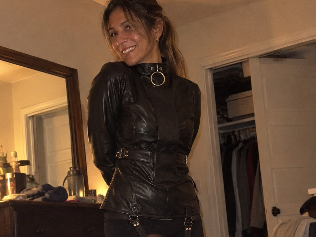 Customer photo from a review of the Bondage Jacket