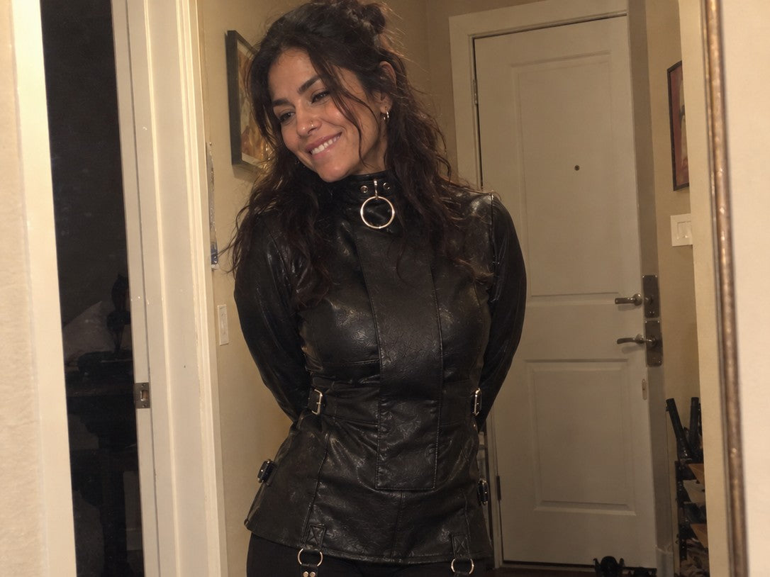 Customer photo from a review of the Bondage Jacket